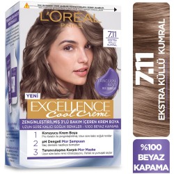 Loreal Excellence Cool Creme 7.11 Ekstra Küllü Kumral Saç Boyası