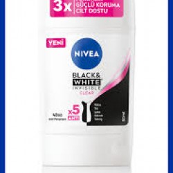 Nivea Black White Invisible Clear Women Deostick 50 ml