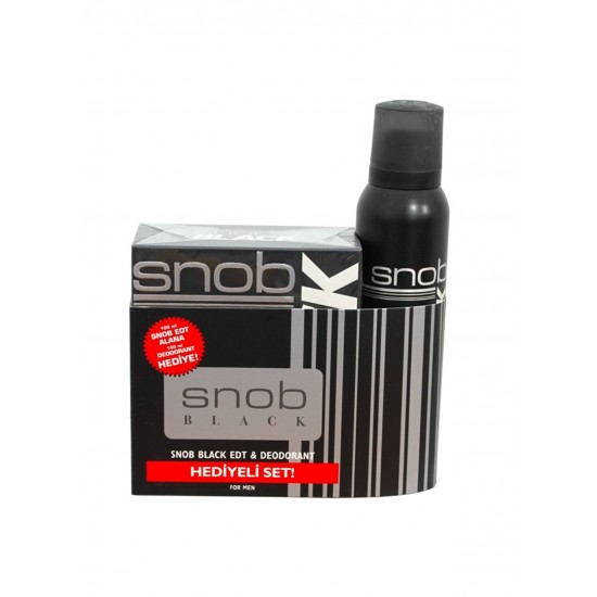 Snob Black EDT 100 ml + Deo Sprey 150 ml Erkek Parfüm Seti