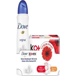 Dove Deodorant Original 150 ml + Kotex Normal