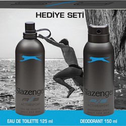 Slazenger Active Sport Mavi 125 ml + 150 Deodorant Erkek Parfümü Set