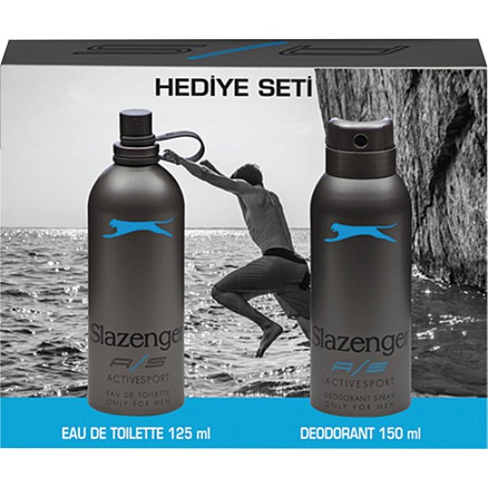 Slazenger Active Sport Mavi 125 ml + 150 Deodorant Erkek Parfümü Set Slazenger Active Sport Mavi 125 ml + 150 Deodorant Erkek Parfümü Set