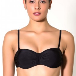 C&City 2810 Straplez Kaplı Bikini Üstü Siyah