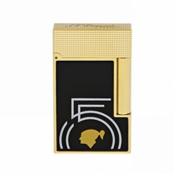 S T Dupont 016055 - ST DUPONT COHIBA 55TH ANVRS LIMITED ED LINE 2 LIGHTER BLACK LACQUER