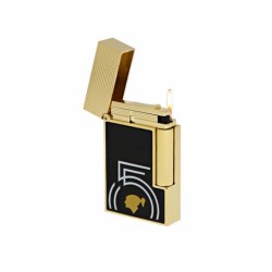 S T Dupont 016055 - ST DUPONT COHIBA 55TH ANVRS LIMITED ED LINE 2 LIGHTER BLACK LACQUER