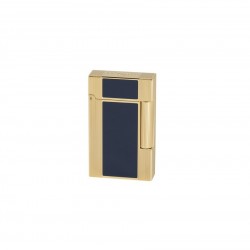 S T Dupont 016381 - LINE 2 GOLD WITH BLUE LACQUER LIGHTER LIMITED EDITION