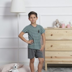 Vienetta Erkek Çocuk Kısa Kol Şort Takım 9120630000 Yeşil