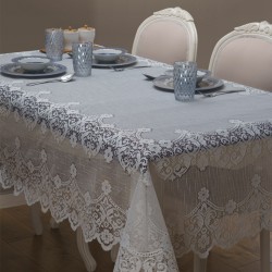 C&City Dantelli Masa Örtüsü 150cm * 220cm Ekru