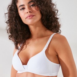 C&City C11422 Kadın Modal Cotton Kaplı Emzirme Sütyen Beyaz