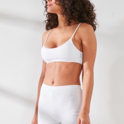 C&City C11430 Kadın Modal Cotton Şort Beyaz