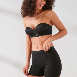 C&City C11430 Kadın Modal Cotton Şort Siyah