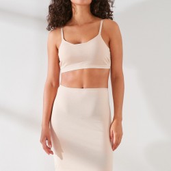 C&City C11438 Kadın Modal Cotton Mini Jüpon Ten