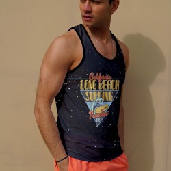 C&City Erkek Atlet Sıfır Kol Baskılı T-Shirt M-0341
