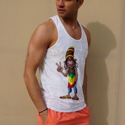 C&City Erkek Atlet Sıfır Kol Baskılı T-Shirt M-0344
