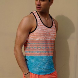 C&City Erkek Atlet Sıfır Kol Baskılı T-Shirt M-0348