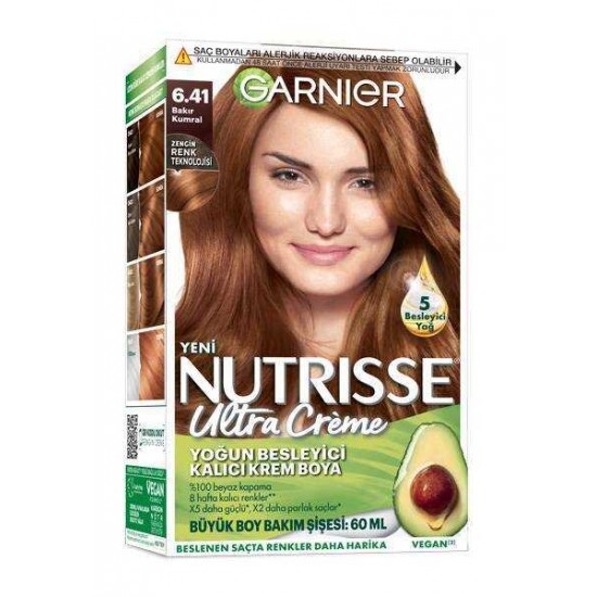 Garnier Nutrisse Ultra Creme Saç Boyası 6 41 Bakır Kumral