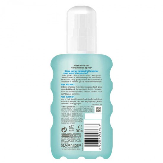 Garnier Ambre Solaire Güneş Sonrası Nemlendirici 200 ml Sprey Garnier Ambre Solaire Güneş Sonrası Nemlendirici 200 ml Sprey