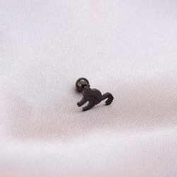 6mm Siyah Kedi Tasarımlı 316L Cerrahi Çelik Piercing