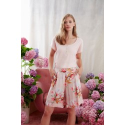 Catherines 1615 Kadın Bermuda Pijama Takım Pembe