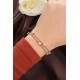Çelik Rose Renk Minimal Küp Detay Bileklik Çelik Rose Renk Minimal Küp Detay Bileklik