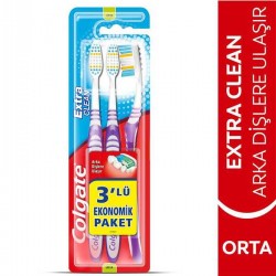 Colgate Diş Fırçası 2+1 Extra Clean Orta