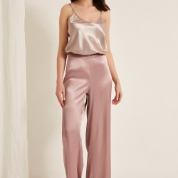C&City 020 Kadın Saten Pijama Takım Vizon