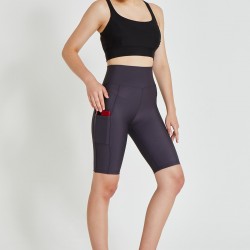 C&City 3119 Sporcu Cepli Şort Tayt Füme