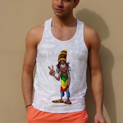 C&City Erkek Atlet Sıfır Kol Baskılı T-Shirt M-0344