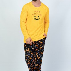 C&City Erkek Uzun Kol Pijama Takım  1061019245 Sarı