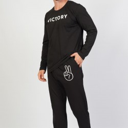 C&City Erkek Uzun Kol Pijama Takım 1061070000 Siyah