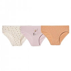 C&City Kız Çocuk 3'lü Baskılı Slip Külot 1020 K-101