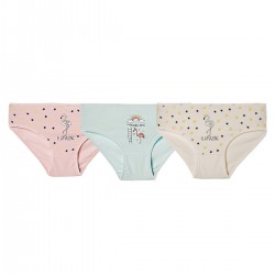 C&City Kız Çocuk 3'lü Baskılı Slip Külot 1020 K-102