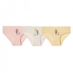 C&City Kız Çocuk 3'lü Baskılı Slip Külot 1020 K-104