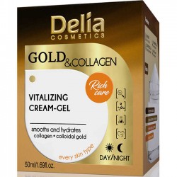 Delia Gold Collagen Canlandırıcı Gece ve Gündüz Jel Yüz Kremi 50 ML