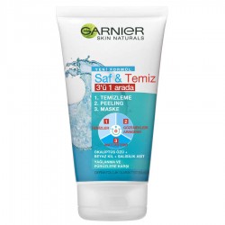 Garnier Saf & Temiz 3'ü 1 Arada Temizleme Peeling Maske 150 ml