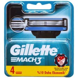 Gillette Mach3 4'lü Yedek Tıraş Bıçağı