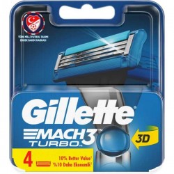 Gillette Mach 3 Kartuş Turbo 4'lü