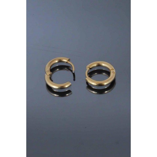 Gold Renk Erkek Çelik Küpe Gold Renk Erkek Çelik Küpe