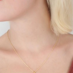 Gold Renk Halka Figür Zirkon Taş Detay Kadın Kolye Küpe Seti