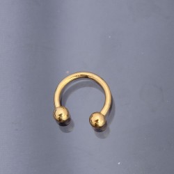 Gold Renkli Yarım Halka 316L Cerrahi Çelik Piercing