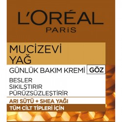 Loreal Paris Mucizevi Yağ 15 ml Günlük Göz Bakım Kremi