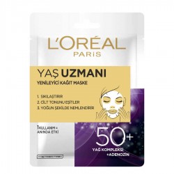 Loreal Paris Yaş Uzmanı 50+ Yenileyici Kağıt Maske