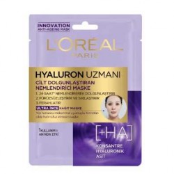 Loreal Hyaluron Uzmanı Cilt Dolgunlaştıran Nemlendirici Kağıt Maske