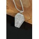 Metal Tasarım Silver Renk Zincirli Erkek Kolye Metal Tasarım Silver Renk Zincirli Erkek Kolye