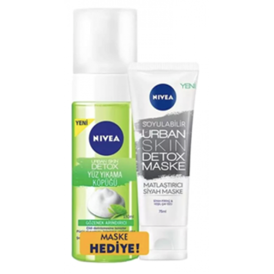 Nivea Urban Skin Detox Yüz Yıkama Köpüğü 150ml + Maske Set Nivea Urban Skin Detox Yüz Yıkama Köpüğü 150ml + Maske Set