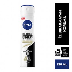 Nivea Black&White İpeksi Pürüzsüzlük 150 ml Kadın Sprey Deodorant