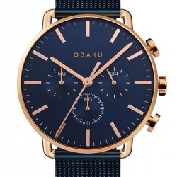 Obaku Denmark Havn 42 mm Erkek Kol Saati V232GCVLML