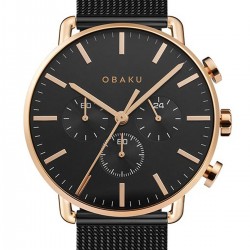 Obaku Denmark Havn Rose Gold Erkek Kol Saati V232GCVBMB