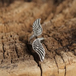 Otantik Melek Kanadı Tasarımlı Ayarlamalı Kadın Yüzük