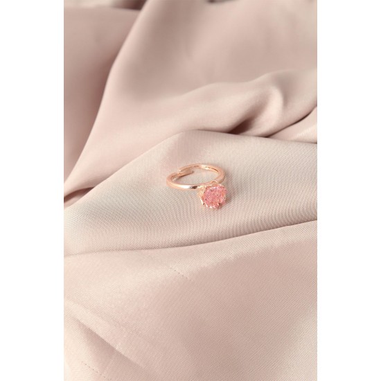 Rose Renk Metal Pembe Lotus Çiçeği Model Ayarlanabilir Kadın Yüzük Rose Renk Metal Pembe Lotus Çiçeği Model Ayarlanabilir Kadın Yüzük